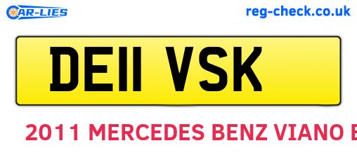 DE11VSK are the vehicle registration plates.