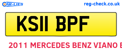 KS11BPF are the vehicle registration plates.