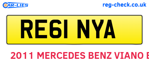 RE61NYA are the vehicle registration plates.