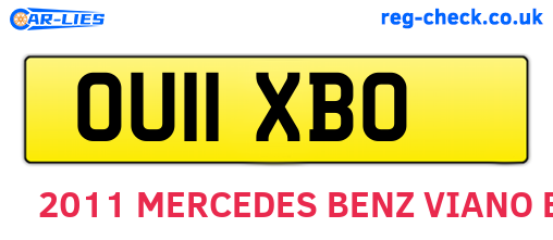 OU11XBO are the vehicle registration plates.