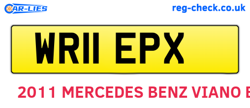 WR11EPX are the vehicle registration plates.