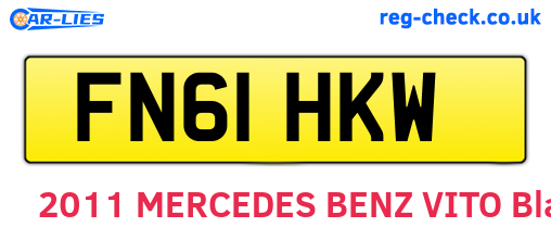 FN61HKW are the vehicle registration plates.