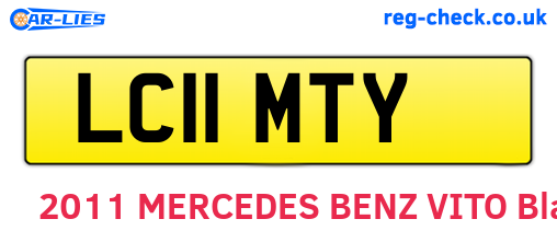 LC11MTY are the vehicle registration plates.