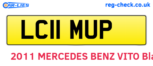 LC11MUP are the vehicle registration plates.