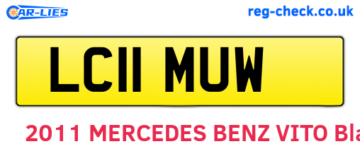 LC11MUW are the vehicle registration plates.