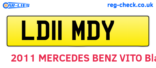 LD11MDY are the vehicle registration plates.