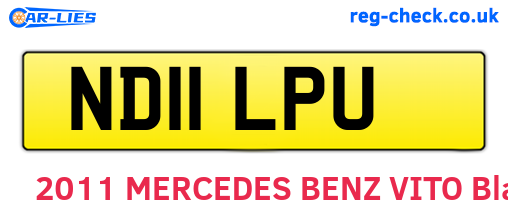 ND11LPU are the vehicle registration plates.