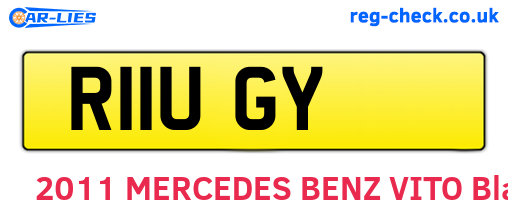 R11UGY are the vehicle registration plates.
