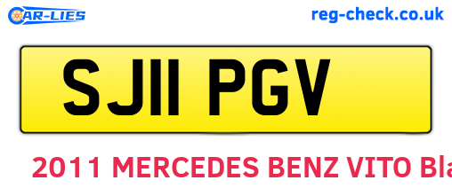 SJ11PGV are the vehicle registration plates.