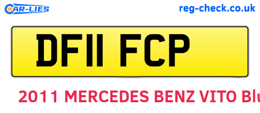 DF11FCP are the vehicle registration plates.