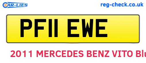 PF11EWE are the vehicle registration plates.