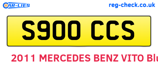 S900CCS are the vehicle registration plates.