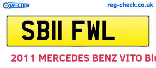 SB11FWL are the vehicle registration plates.