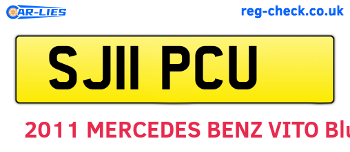 SJ11PCU are the vehicle registration plates.