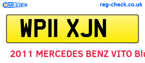 WP11XJN are the vehicle registration plates.