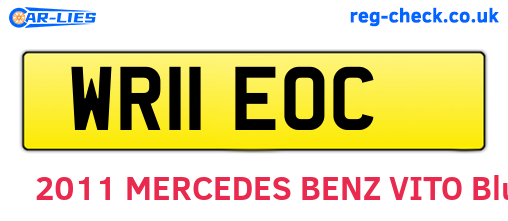 WR11EOC are the vehicle registration plates.