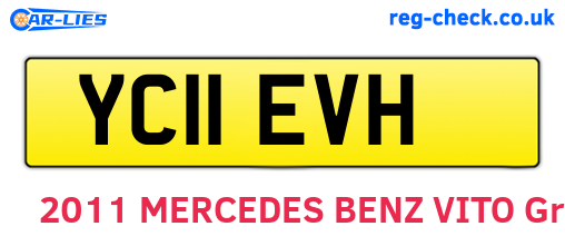 YC11EVH are the vehicle registration plates.