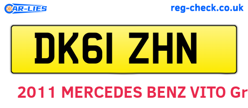 DK61ZHN are the vehicle registration plates.