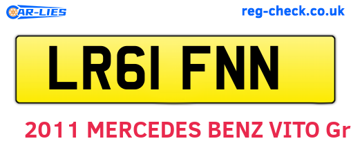 LR61FNN are the vehicle registration plates.
