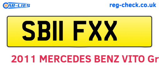 SB11FXX are the vehicle registration plates.