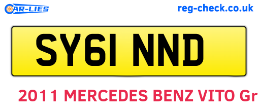 SY61NND are the vehicle registration plates.
