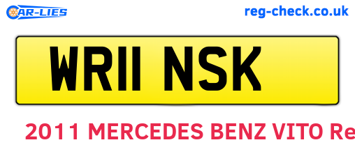 WR11NSK are the vehicle registration plates.