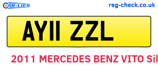 AY11ZZL are the vehicle registration plates.