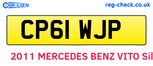 CP61WJP are the vehicle registration plates.