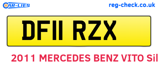 DF11RZX are the vehicle registration plates.