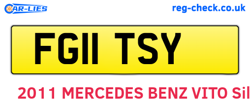FG11TSY are the vehicle registration plates.