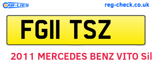 FG11TSZ are the vehicle registration plates.