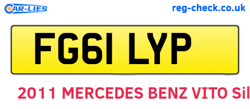 FG61LYP are the vehicle registration plates.