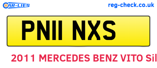 PN11NXS are the vehicle registration plates.