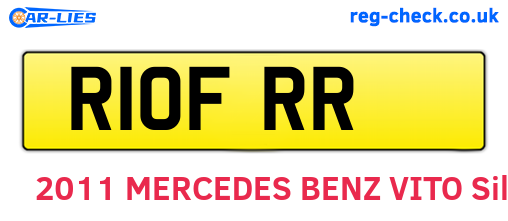 R10FRR are the vehicle registration plates.