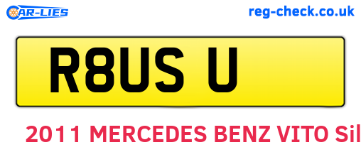 R8USU are the vehicle registration plates.