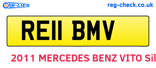 RE11BMV are the vehicle registration plates.