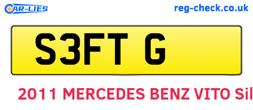 S3FTG are the vehicle registration plates.