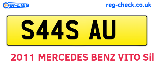 S44SAU are the vehicle registration plates.