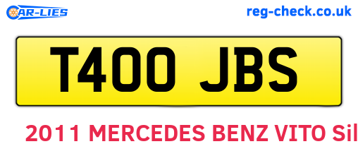 T400JBS are the vehicle registration plates.