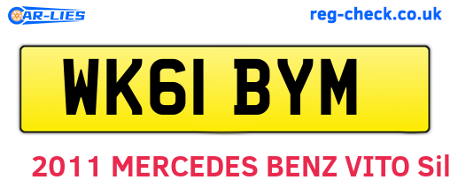 WK61BYM are the vehicle registration plates.