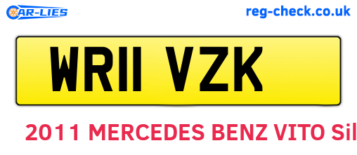 WR11VZK are the vehicle registration plates.