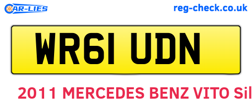 WR61UDN are the vehicle registration plates.