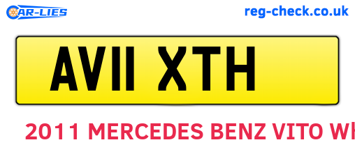 AV11XTH are the vehicle registration plates.