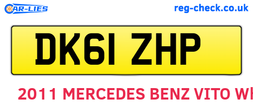 DK61ZHP are the vehicle registration plates.