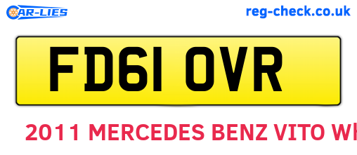 FD61OVR are the vehicle registration plates.
