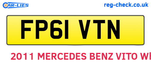 FP61VTN are the vehicle registration plates.