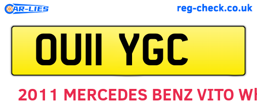 OU11YGC are the vehicle registration plates.