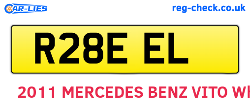 R28EEL are the vehicle registration plates.