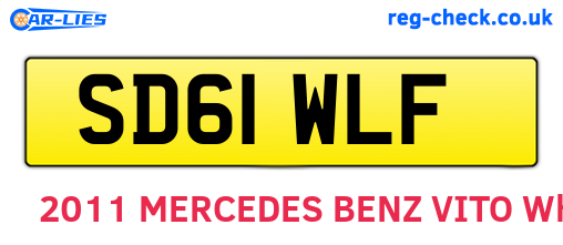 SD61WLF are the vehicle registration plates.