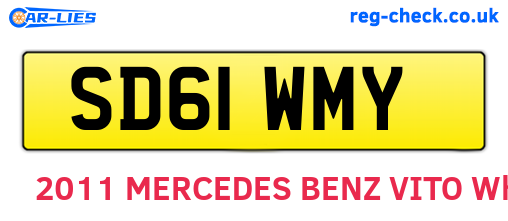SD61WMY are the vehicle registration plates.